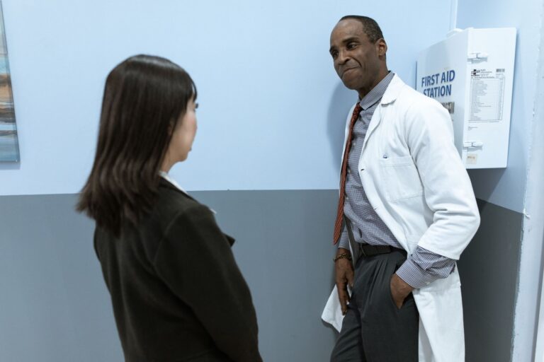 Patient discussing a surgery decision with a physician